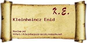 Kleinheincz Enid névjegykártya